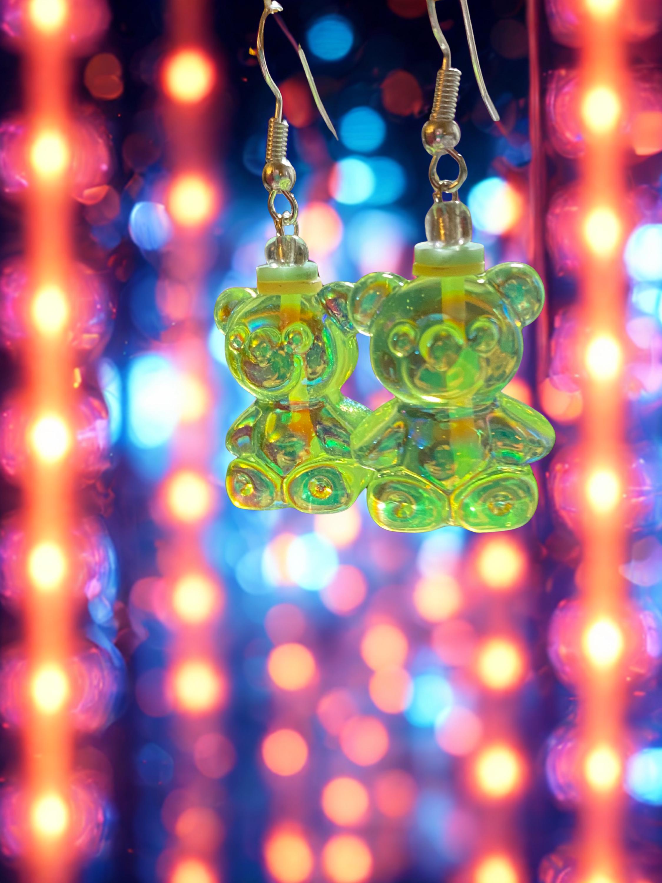 Shiny “Sweet Tooth” Bear Earrings